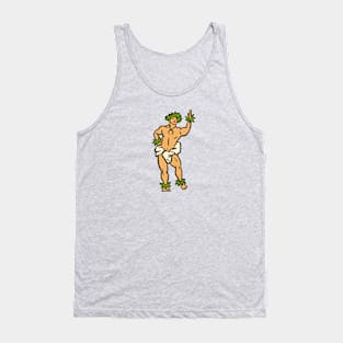 Male Hula Dancer Illustration Tank Top